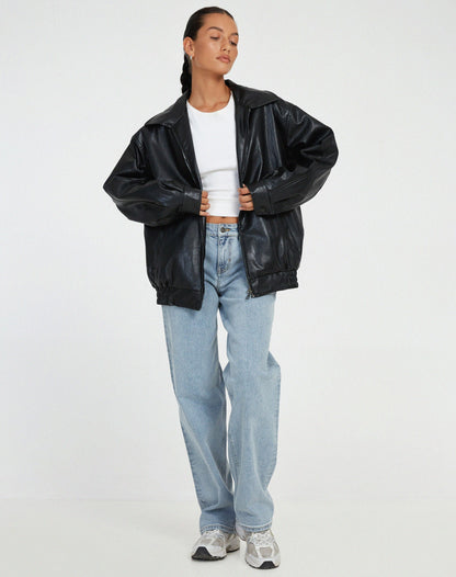 Veste Cuir Grande Taille - Chic et Douce pour Femme