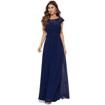 Robe Longue Féminine à Manches Bouffantes - Chic Éternel pour Dames