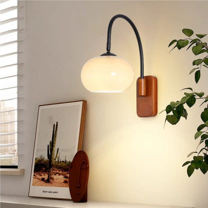 Lampe Murale Design Verre Miel - Pivotante et Élégante - Foivo