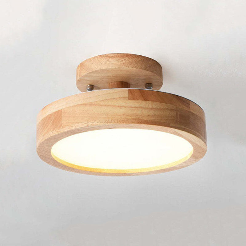 Lampe Plafond LED Design Bois - Éclairage Intelligente pour Maison et Bureau
