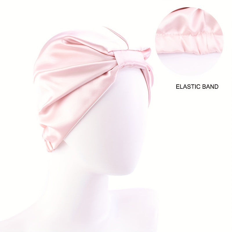 Bonnet satiné Chic avec Nœud Féminin