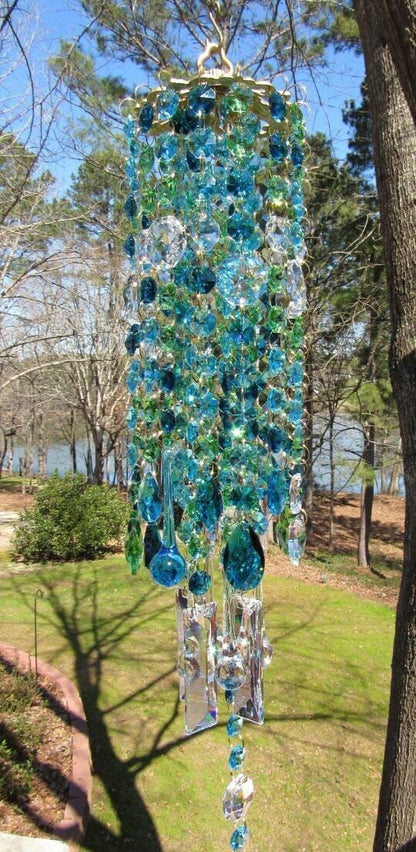 Carillon de Jardin en Verre - Son Cristallin et Décors Élégants