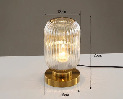 Lampe de Bureau Élégante en Verre LED Minimaliste