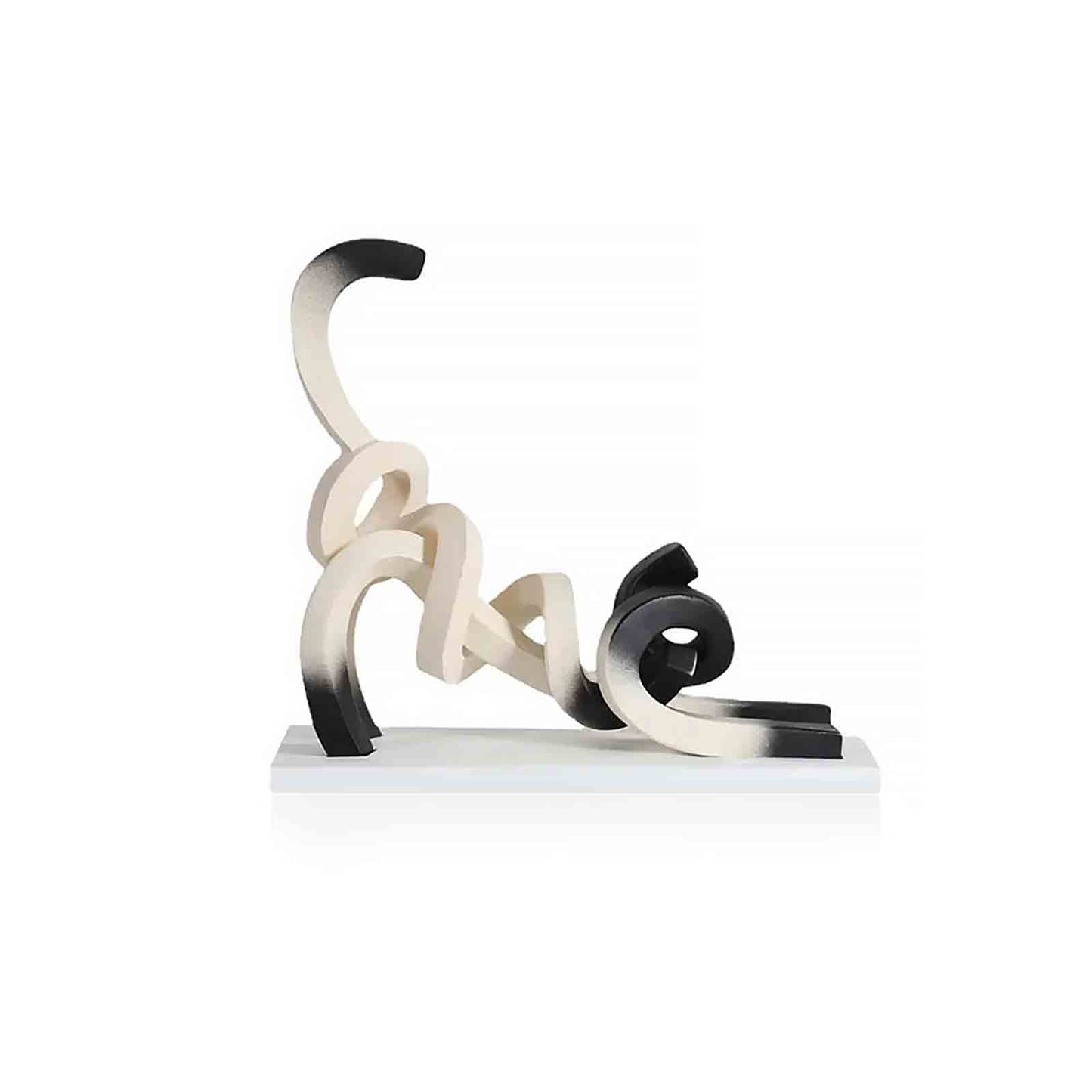 Statue de Chat Design Abstrait Résine Déco - BlxckFR