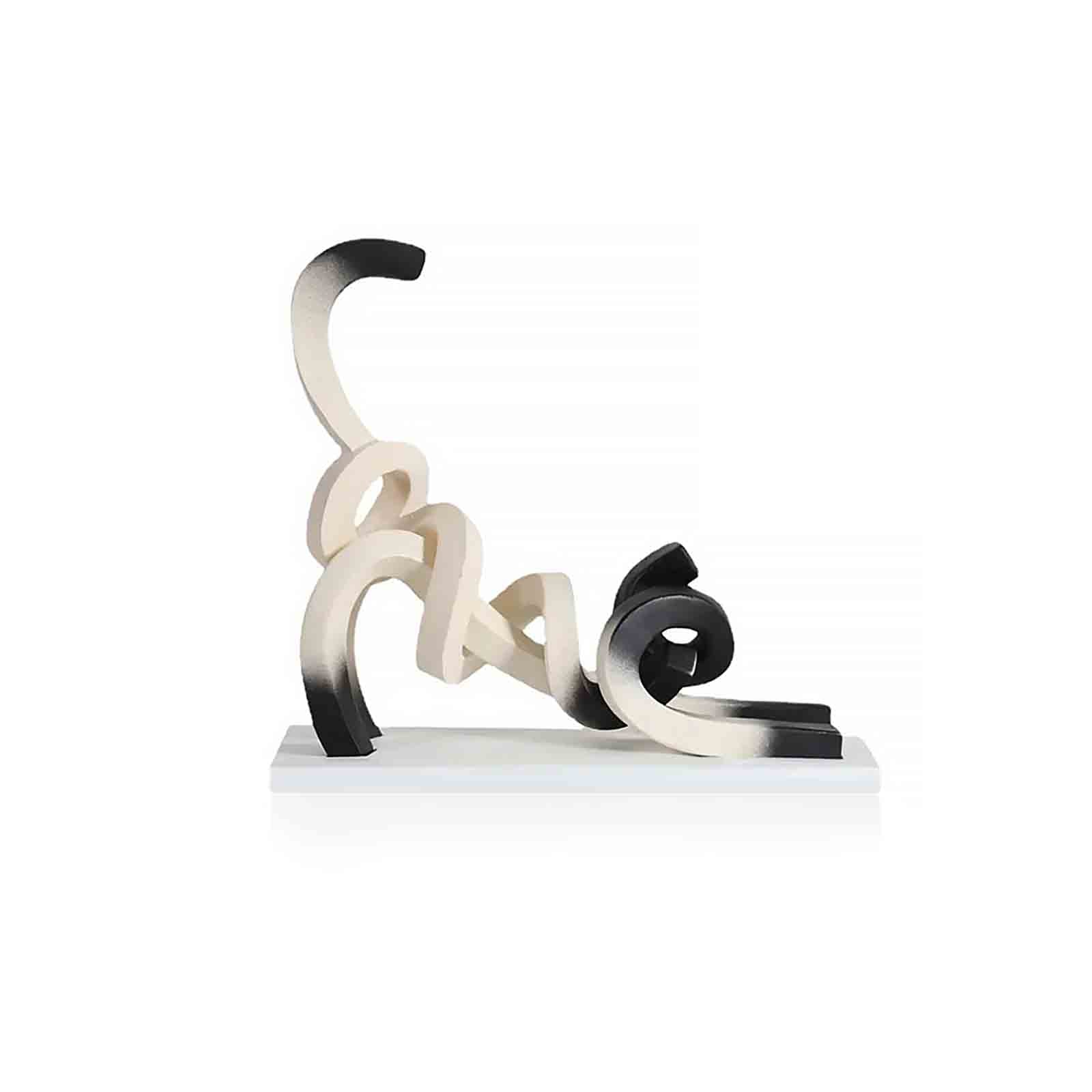 Statue de Chat Design Abstrait Résine Déco - BlxckFR