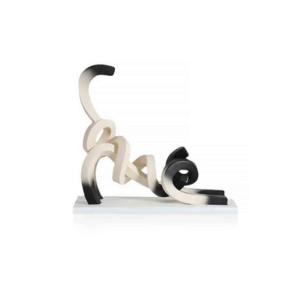 Statue de Chat Design Abstrait Résine Déco - BlxckFR