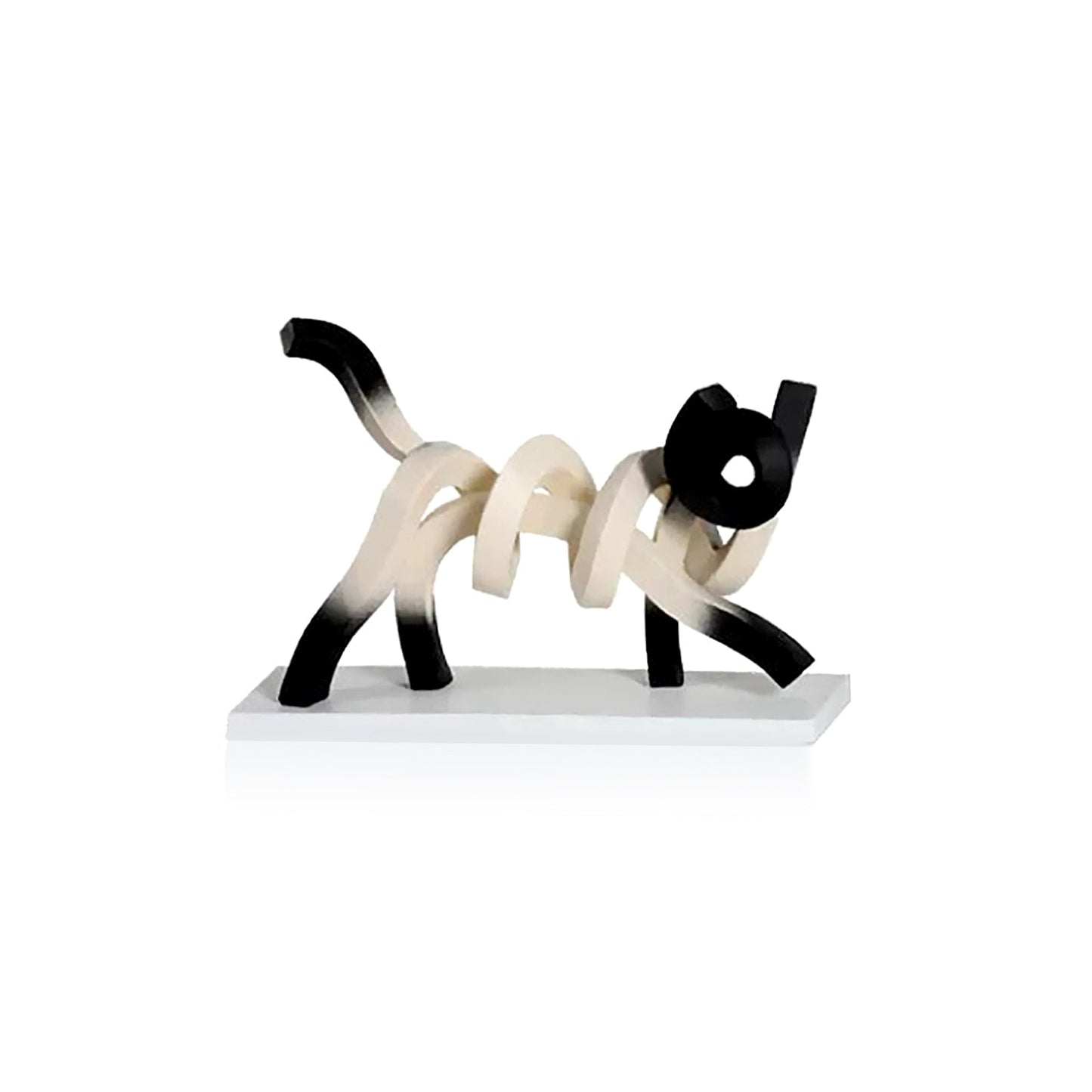 Statue de Chat Design Abstrait Résine Déco