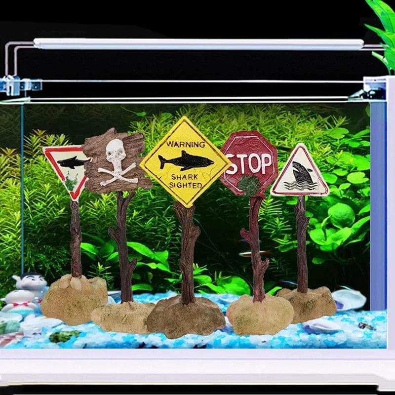Accessoire Aquarium Panneaux de Requin Décoratifs 2