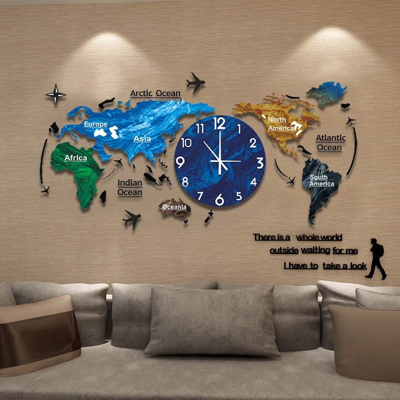 Horloge Murale Design 3D Déco Moderne