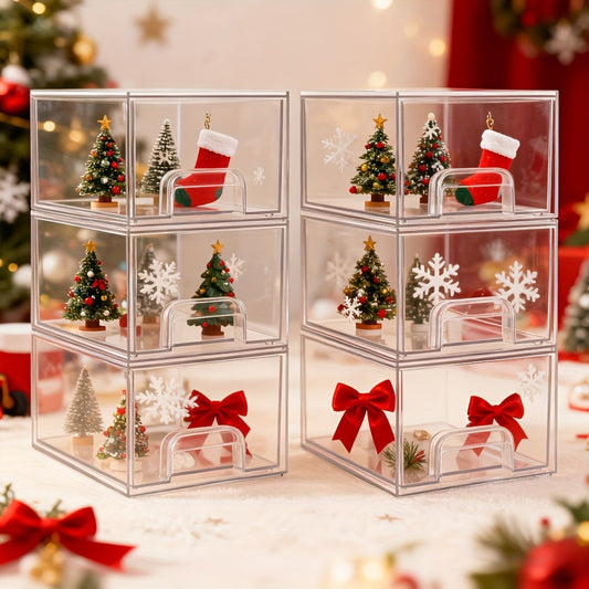 Boîte de Rangement en Verre Acrylique pour Coiffeuse - BlxckFR