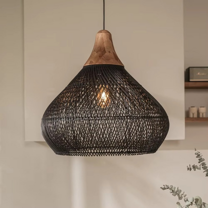 Lampe Pendante Exotique en Bambou - Foivo