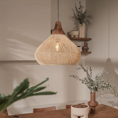 Lampe Pendante Exotique en Bambou