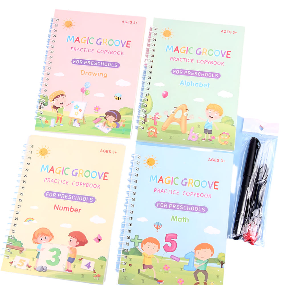 Cahiers Réutilisables Enfants | Apprentissage Amusant de l'Alphabet et des Couleurs - BlxckFR