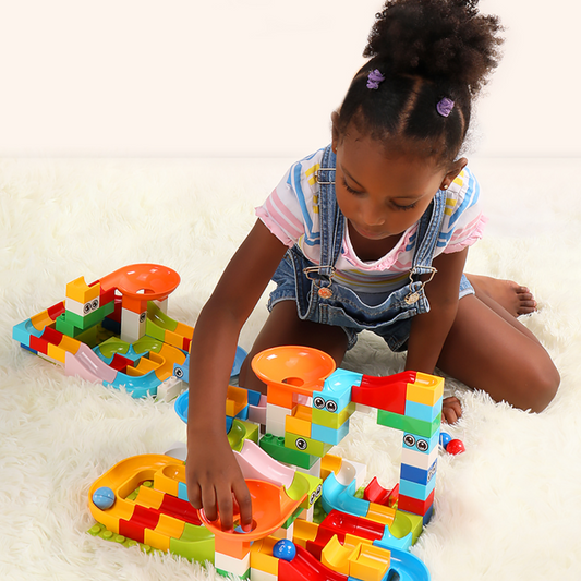 Jeu de labyrinthe en bois avec blocs colorés - BlxckFR