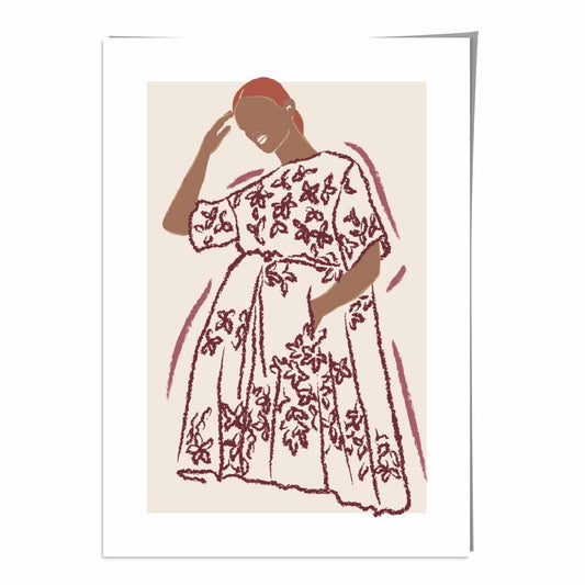 Affiche Femme Croquis Mode Contemporaine Design Minimaliste - Foivo