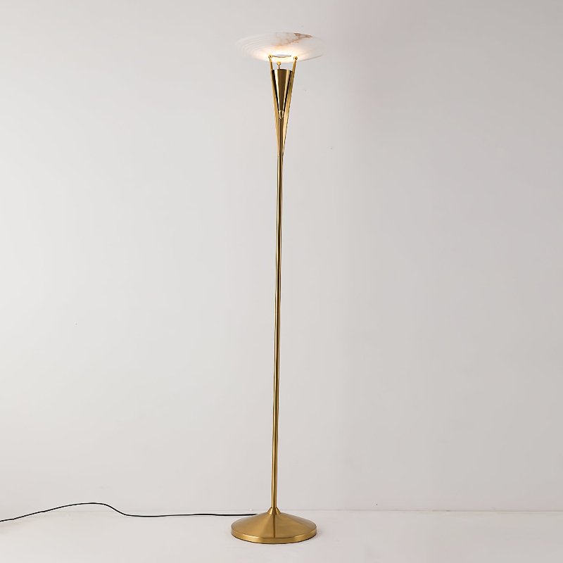 Lampe de Sol Élégante avec Base Rondement Décorative