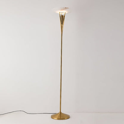Lampe de Sol Élégante avec Base Rondement Décorative