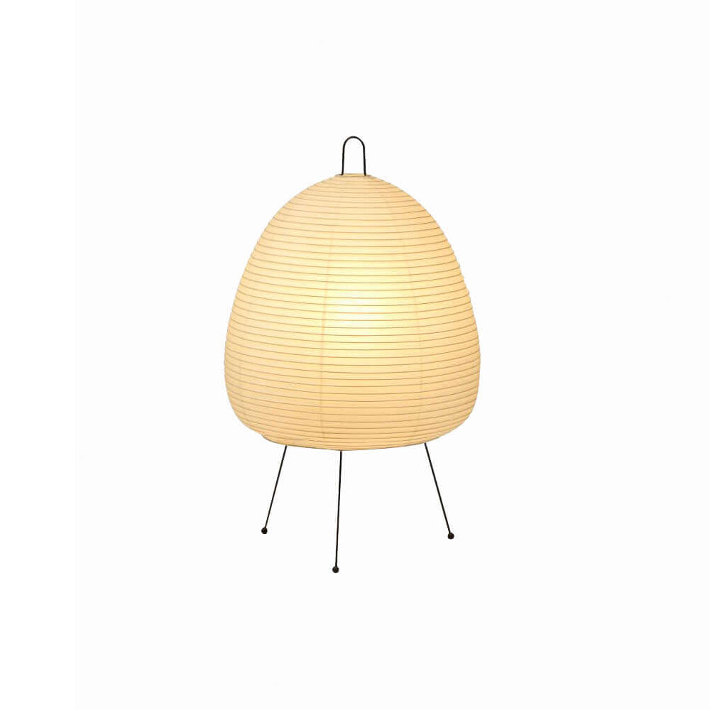 Lampe de Table Japonaise en Papier et Métal