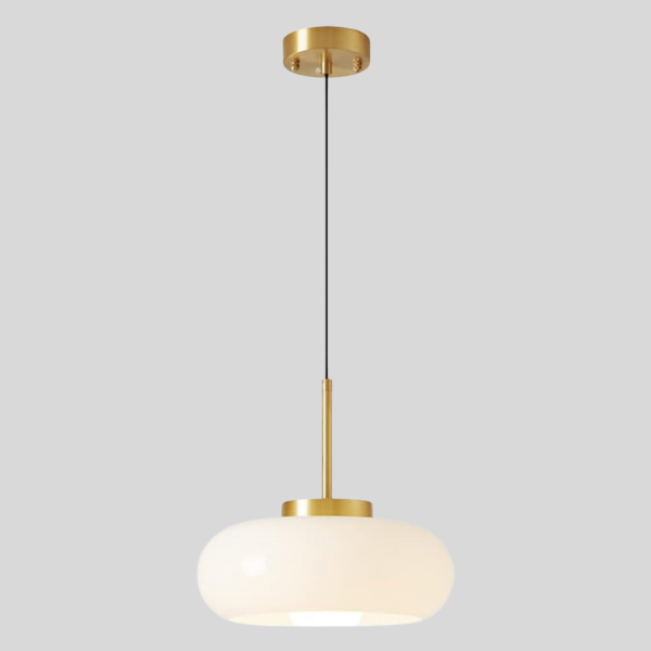 Lustre Design Cuivre et Verre - Luminaire Chic pour Intérieur