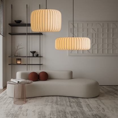 Lampe Suspendue Élégante en Tissu | Design Moderne et Adjustable