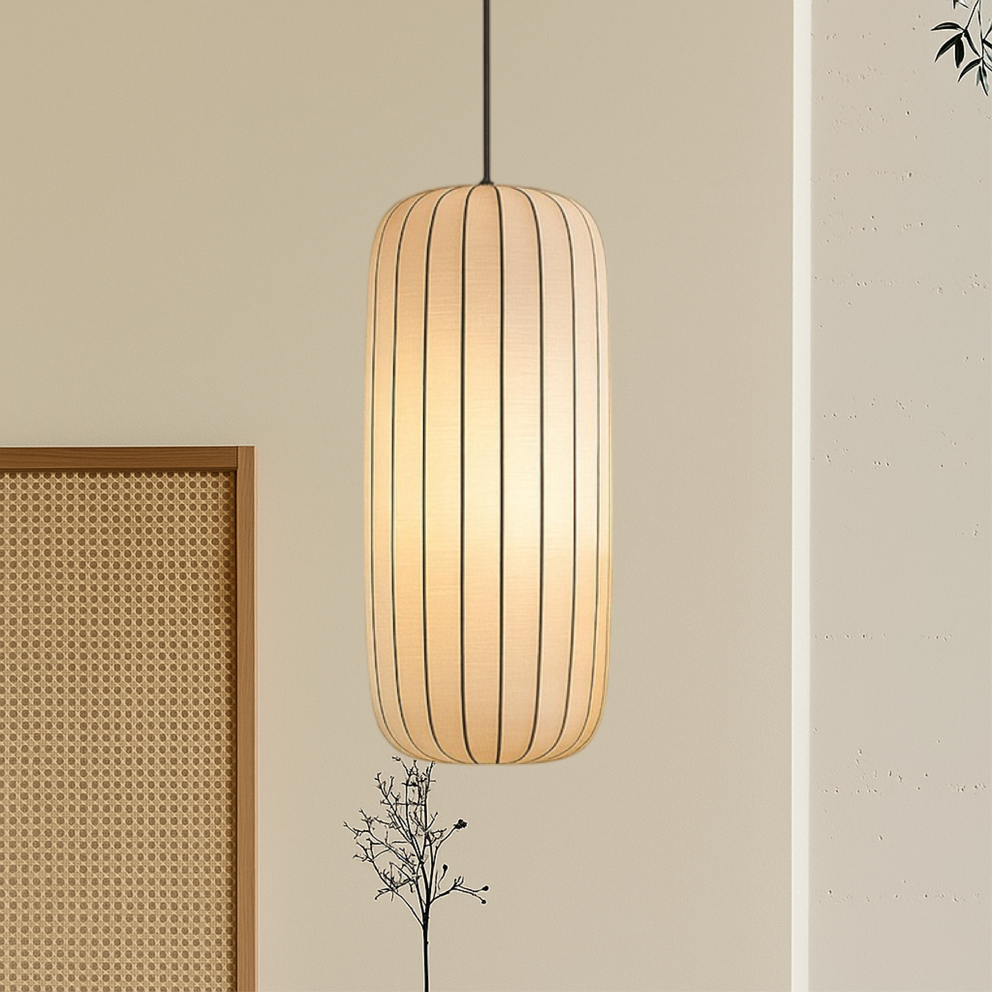 Lampe Soie Élégante Suspendue