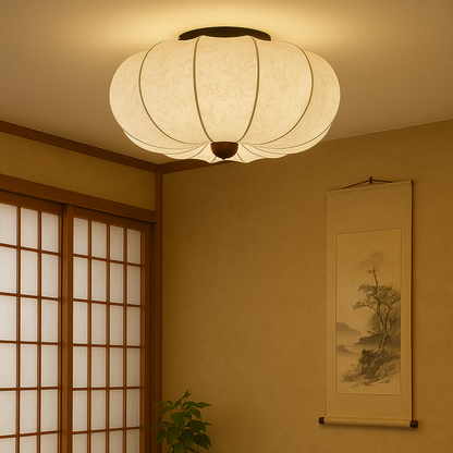 Lampe en Soie Élégante Style Médiéval