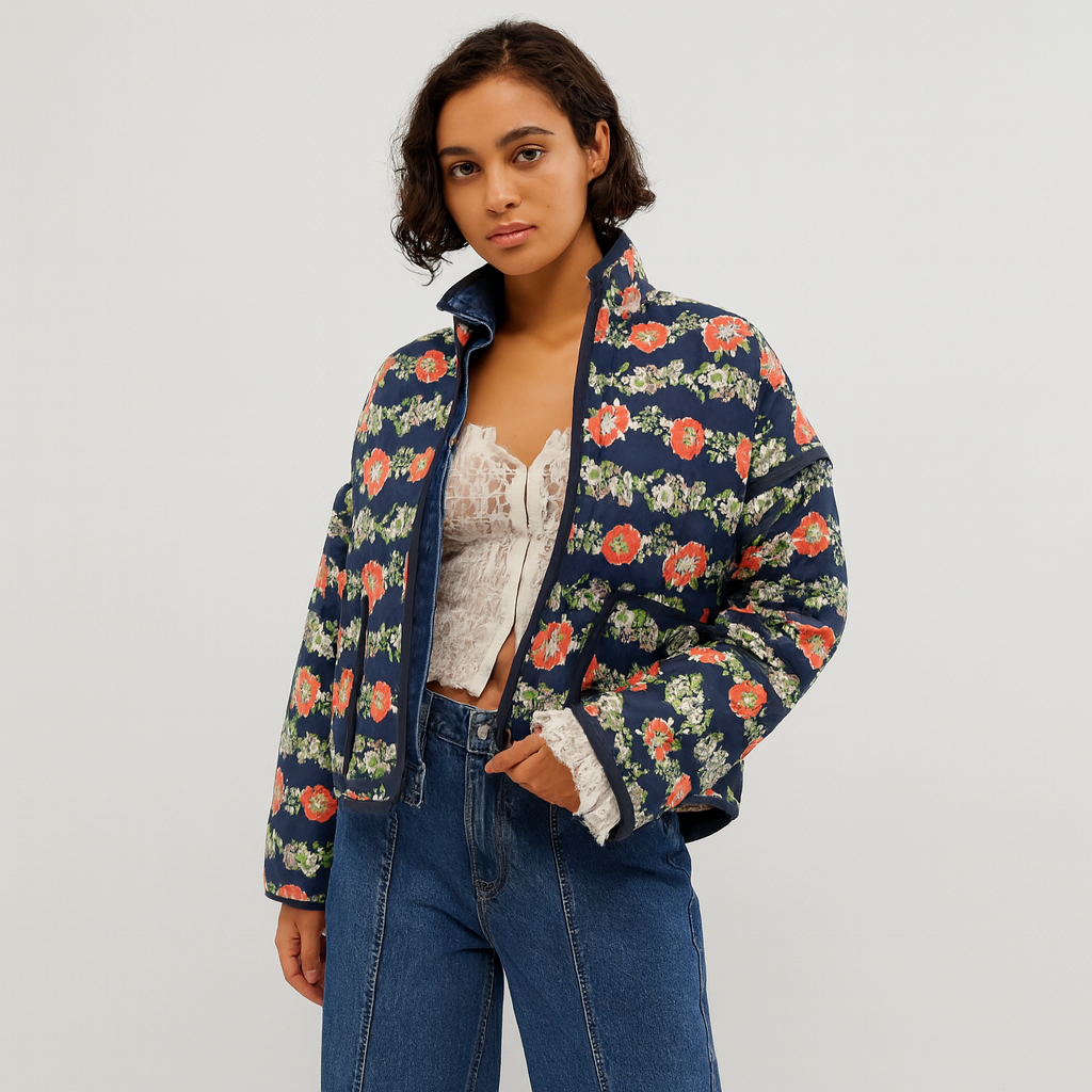 Veste Patchwork Chic Élégante Féminine