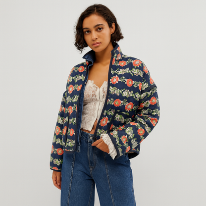 Veste Patchwork Chic Élégante Féminine