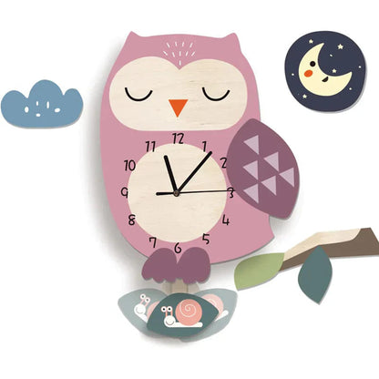 Horloge Murale Enfant Colorée Animée
