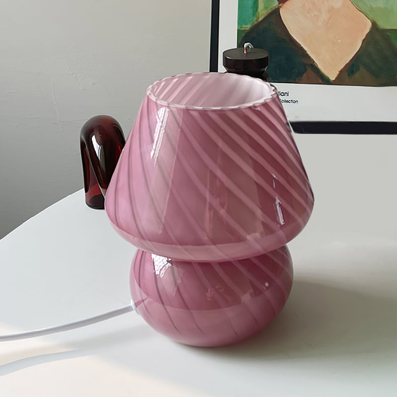 Lampe de Table en Verre Élégant | Style Rustique et Éclairage Chaleureux
