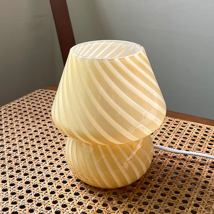 Lampe de Table en Verre Élégant | Style Rustique et Éclairage Chaleureux