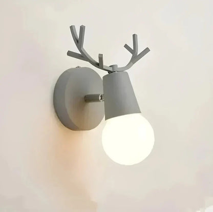 Lampe murale originale tête de cerf