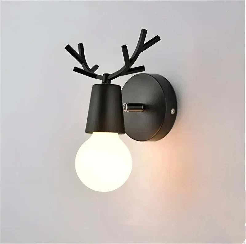 Lampe murale originale tête de cerf