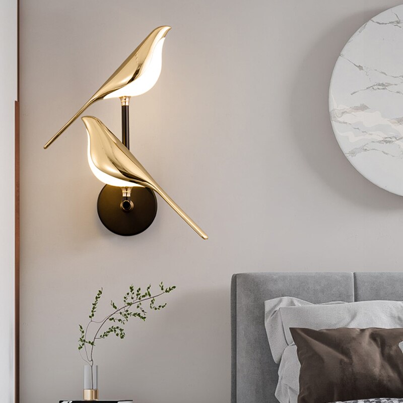 Applique Murale Design Oiseau LED pour Salon et Chambre Moderne 4