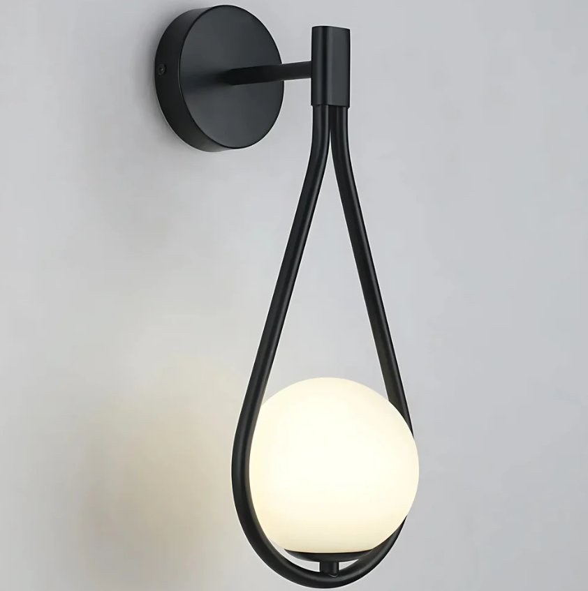 Lampe Murale Élégante en Verre et Métal