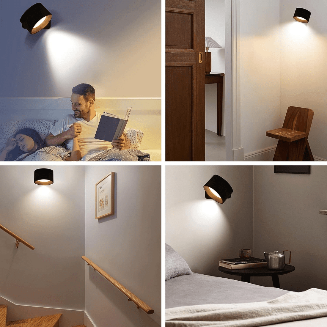 Applique Murale LED Rechargeable Orientable Design pour Chambre et Salon 8