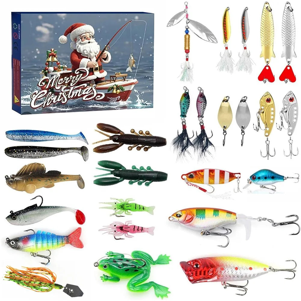 Calendrier de Pêche de Noël | 24 Accessoires de Pêche Exclusifs