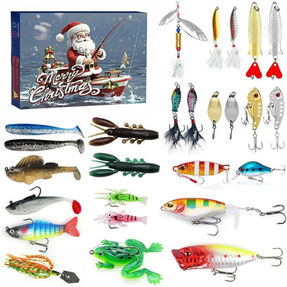 Calendrier de Pêche de Luxe avec 24 Leurs Uniques