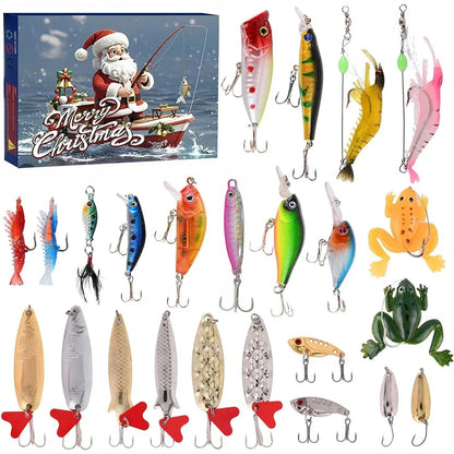 Calendrier de Pêche de Luxe avec 24 Leurs Uniques
