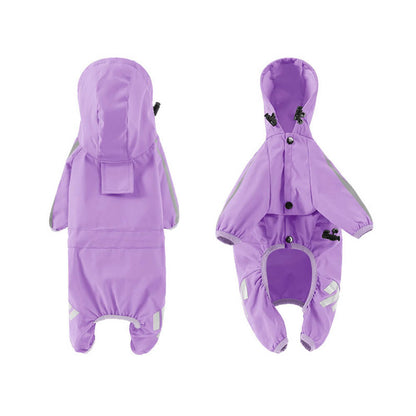 Imperméable Chien Réglable avec Capuchon Protecteur