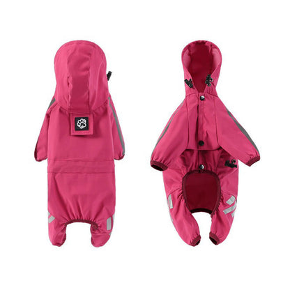 Imperméable Chien Réglable avec Capuchon Protecteur
