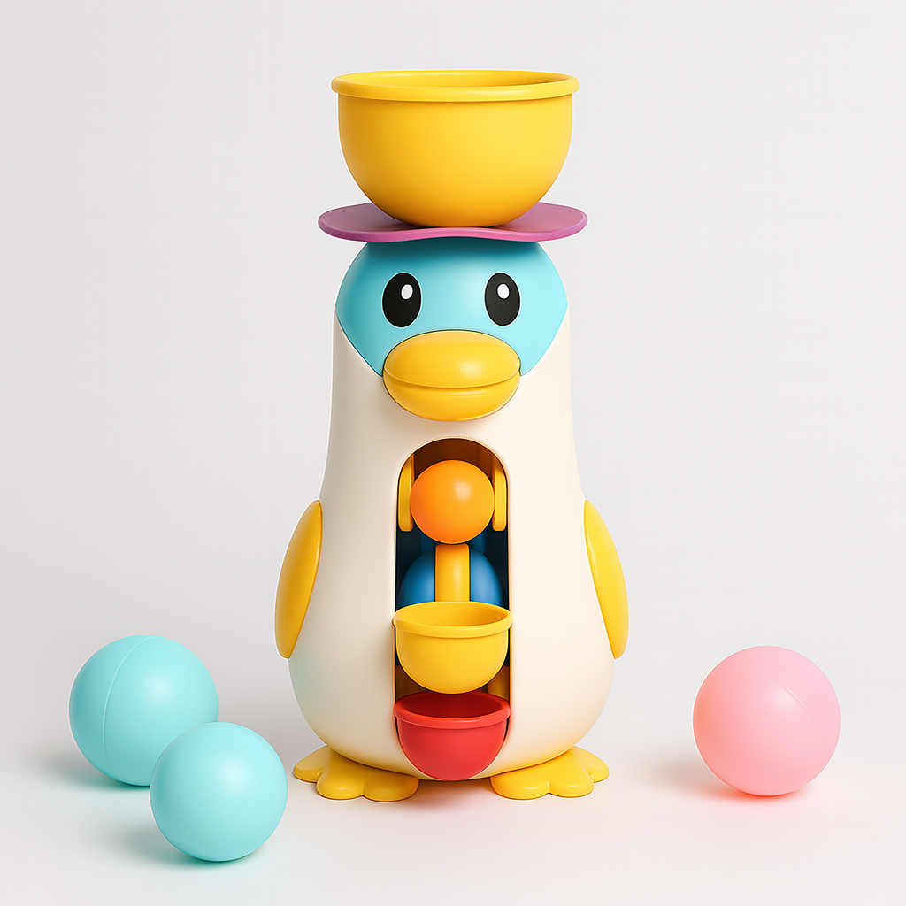 Jeu de Baignoire Pingouin pour Bébés - Foivo