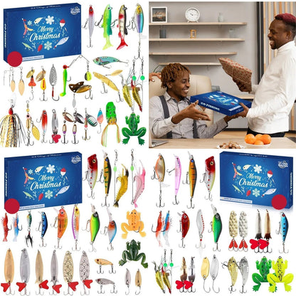 Calendrier de Pêche de Noël | Petit et Imperméable avec 24 Cadeaux