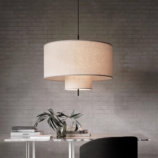 Lampe Suspendue Élégante en Tissu | Lumière Chaude et Intime - Foivo
