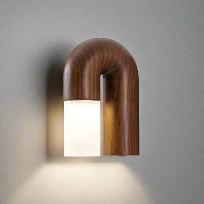 Lampe Murale Design en Bois et Métal LED Intégré - Foivo