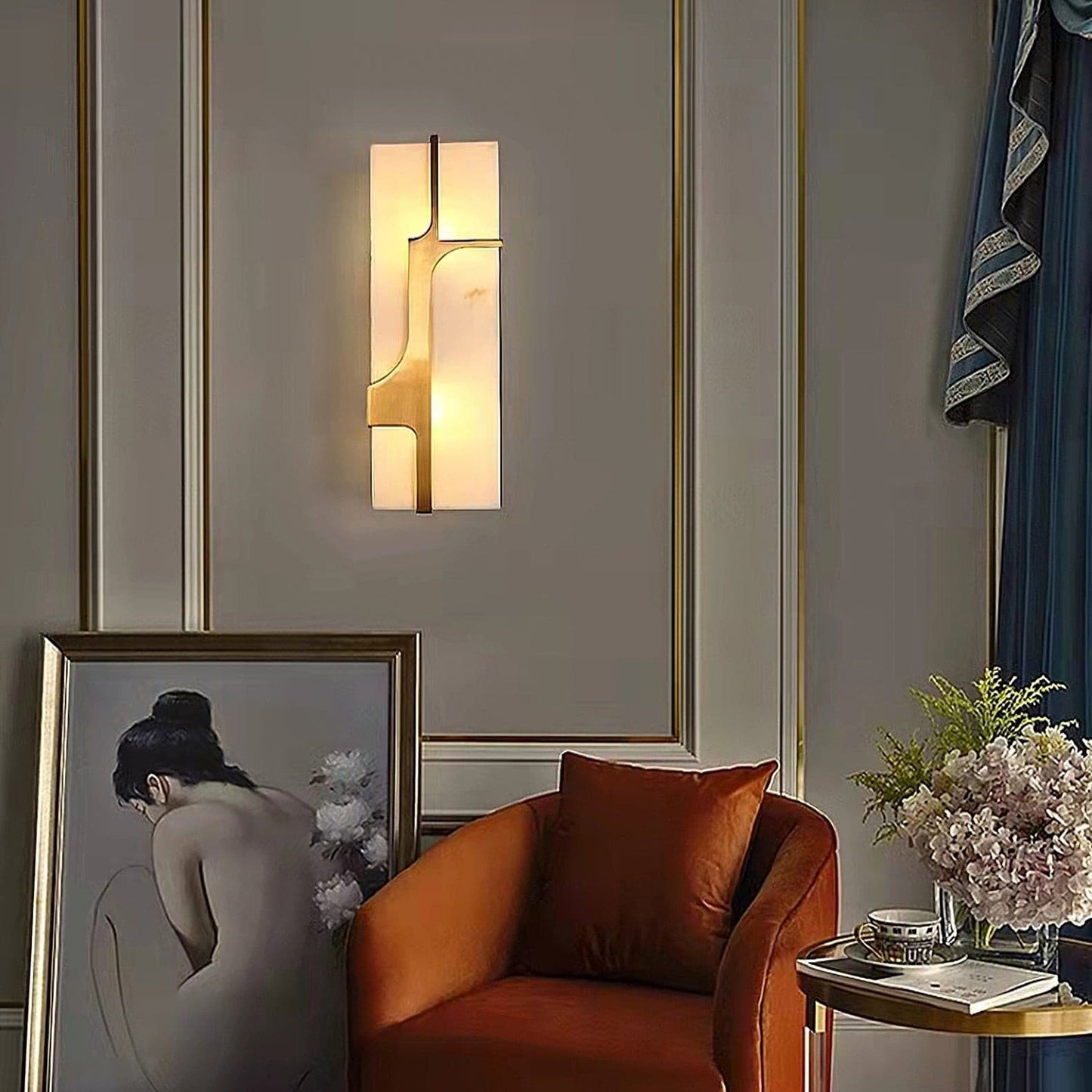 Lampe Murale Design Luxe en Pierre