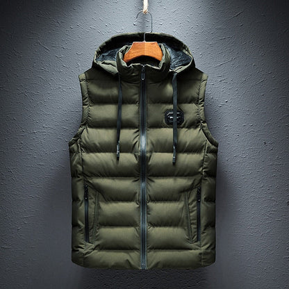 Gilet Duvet Homme Zippé Capuche