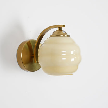 Lampe Murale Chic Rétro avec Abat-jour en Verre Opaline