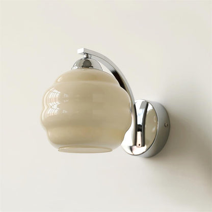 Lampe Murale Chic Rétro avec Abat-jour en Verre Opaline