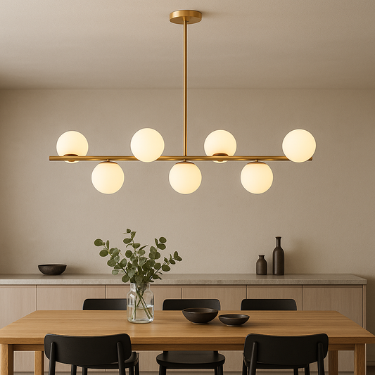 Luminaire Suspendu Or Luxe pour Salle à Manger - Foivo